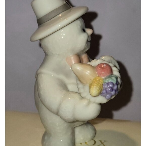 Lenox 12 months of Snowmen 2000 Harvest Snowman Figurine With Cornucopia Thanksg - Picture 2 of 6